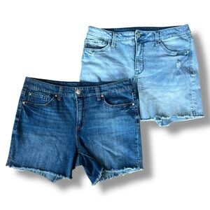 Seven 7 Bundle Weekend Short denim shorts 12 light wash mid-rise casual summer‎